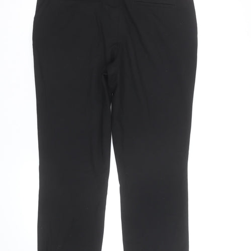 H&M Women Black Stretch Dress Pants Size 12 Straight Leg Trousers