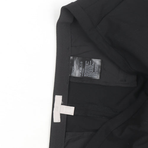 H&M Women Black Stretch Dress Pants Size 12 Straight Leg Trousers