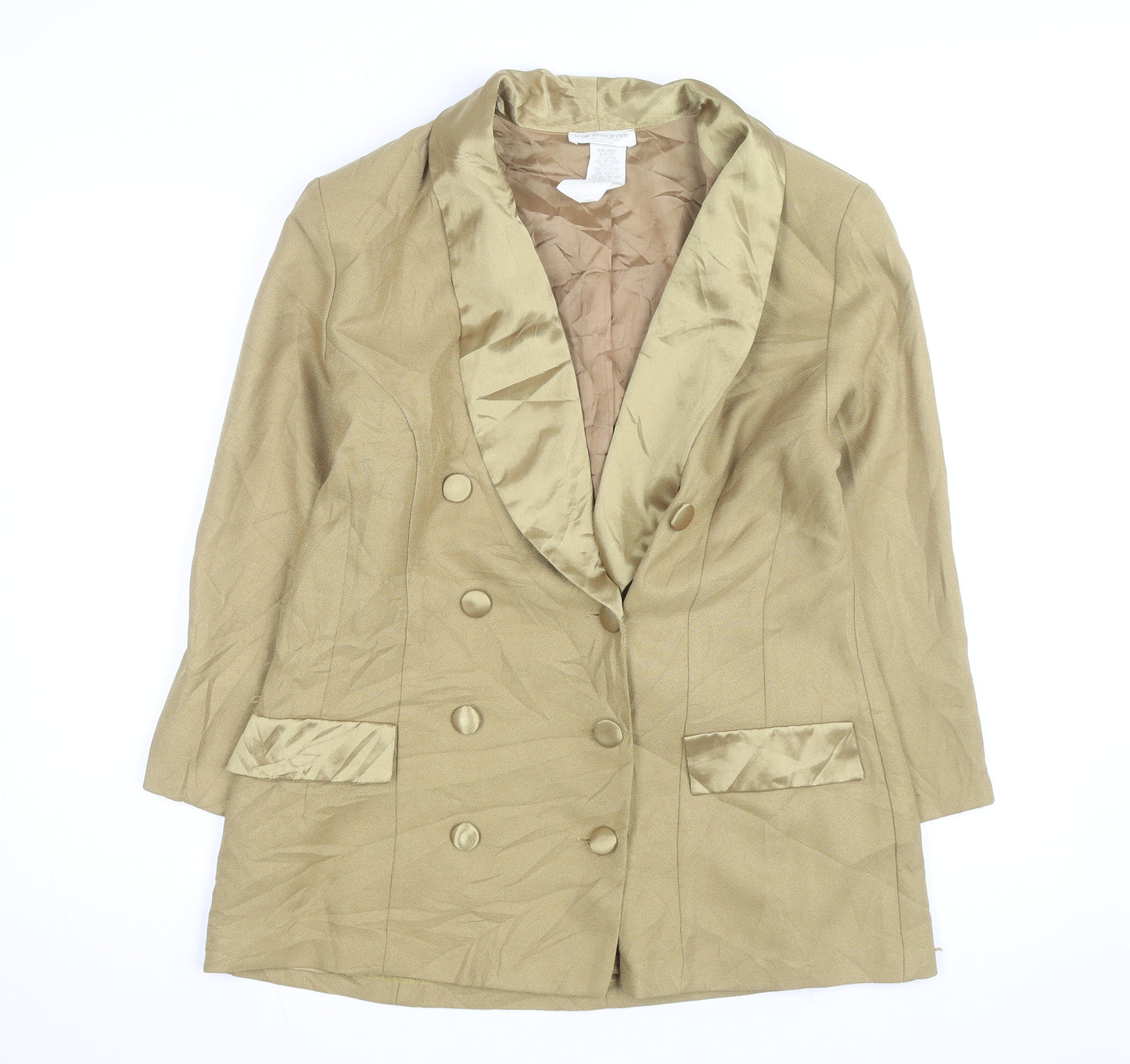 Lew Magram Women Beige Blazer Size 12 Classic Formal Workwear