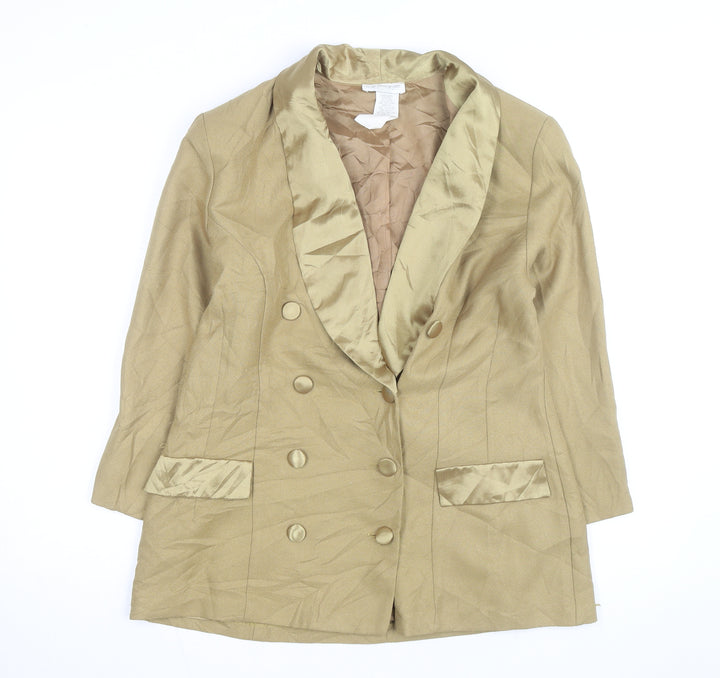 Lew Magram Women Beige Blazer Size 12 Classic Formal Workwear