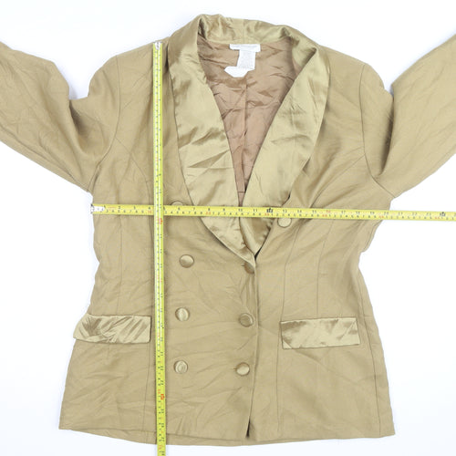 Lew Magram Women Beige Blazer Size 12 Classic Formal Workwear