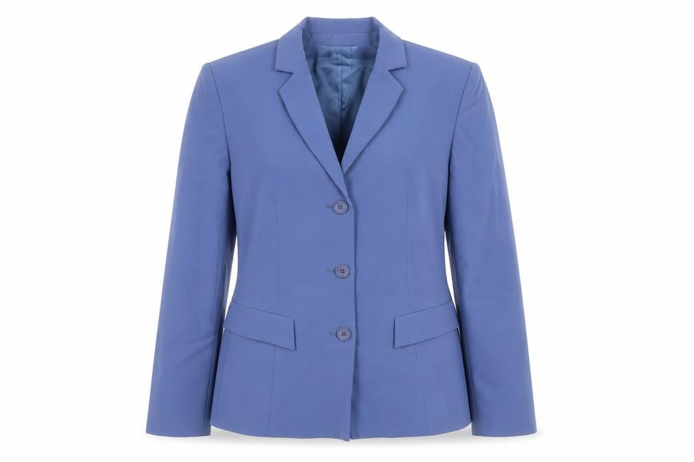Jones New York Women Blue Petite 4P Classic Blazer Jacket
