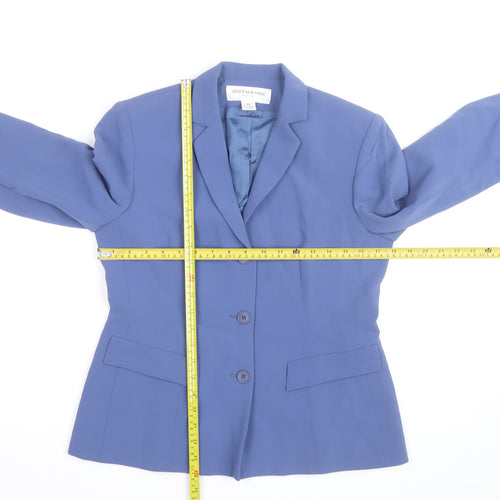 Jones New York Women Blue Petite 4P Classic Blazer Jacket