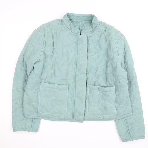 Marks and Spencer Women’s Sea Green Quilted Cotton Jacket Size 14