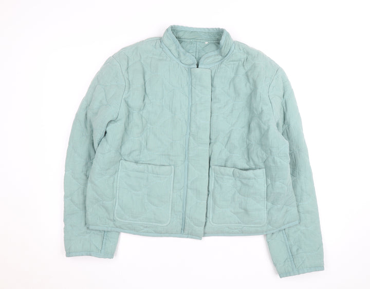 Marks and Spencer Women’s Sea Green Quilted Cotton Jacket Size 14
