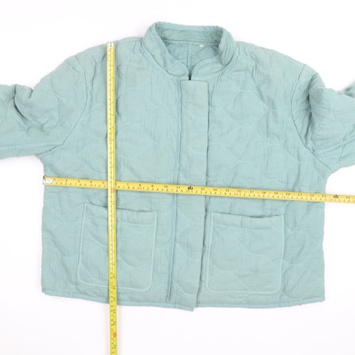 Marks and Spencer Women’s Sea Green Quilted Cotton Jacket Size 14