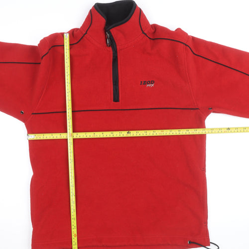 Izod Men's Red Fleece 1/4 Zip Pullover Jacket Size M