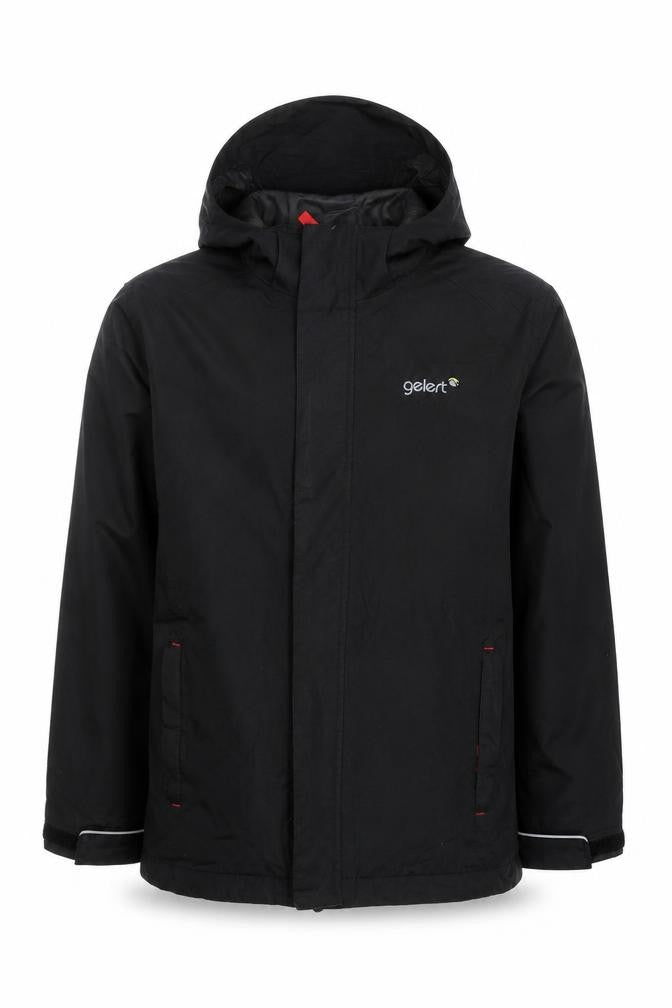 Gelert Boys Black Waterproof Hooded Rain Coat Jacket 11-12 Years