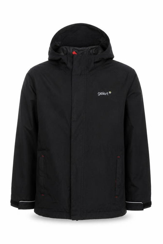 Gelert Boys Black Waterproof Hooded Rain Coat Jacket 11-12 Years