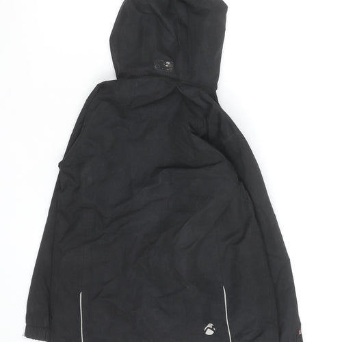 Gelert Boys Black Waterproof Hooded Rain Coat Jacket 11-12 Years