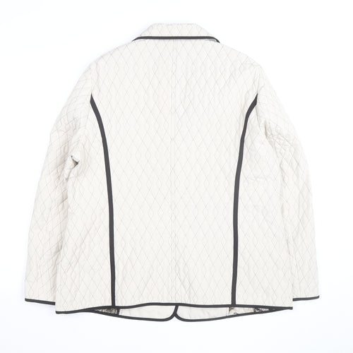 Gelco Outdoor Women’s Ivory Quilted Mid-Length Jacket Size 14