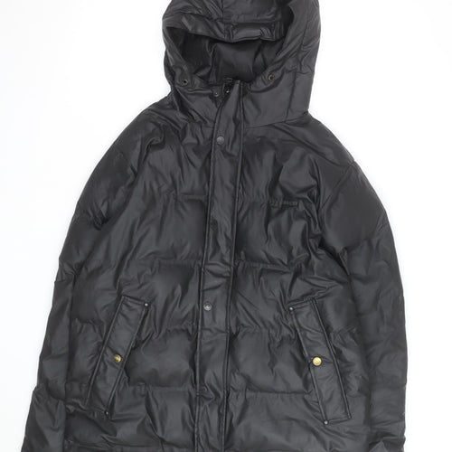Tretorn Men's Black L Puffer Jacket Hooded Waterproof Winter Coat