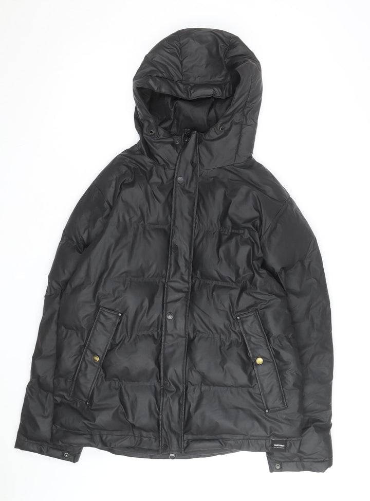 Tretorn Men's Black L Puffer Jacket Hooded Waterproof Winter Coat
