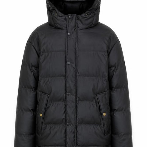 Tretorn Men's Black L Puffer Jacket Hooded Waterproof Winter Coat
