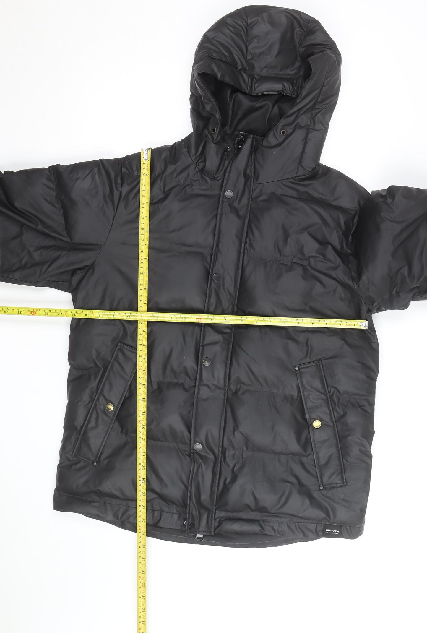 Tretorn Men's Black L Puffer Jacket Hooded Waterproof Winter Coat