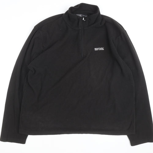 Regatta Men’s Black Fleece Pullover XL 1/4 Zip Outdoor Sweatshirt