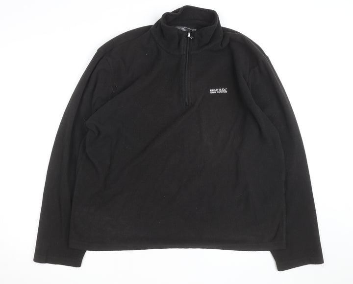 Regatta Men’s Black Fleece Pullover XL 1/4 Zip Outdoor Sweatshirt