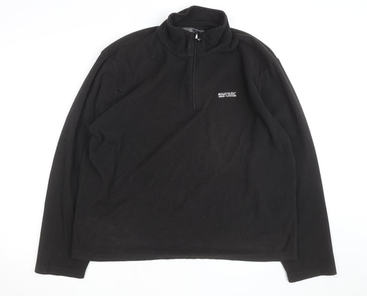 Regatta Men’s Black Fleece Pullover XL 1/4 Zip Outdoor Sweatshirt