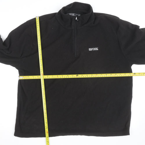 Regatta Men’s Black Fleece Pullover XL 1/4 Zip Outdoor Sweatshirt