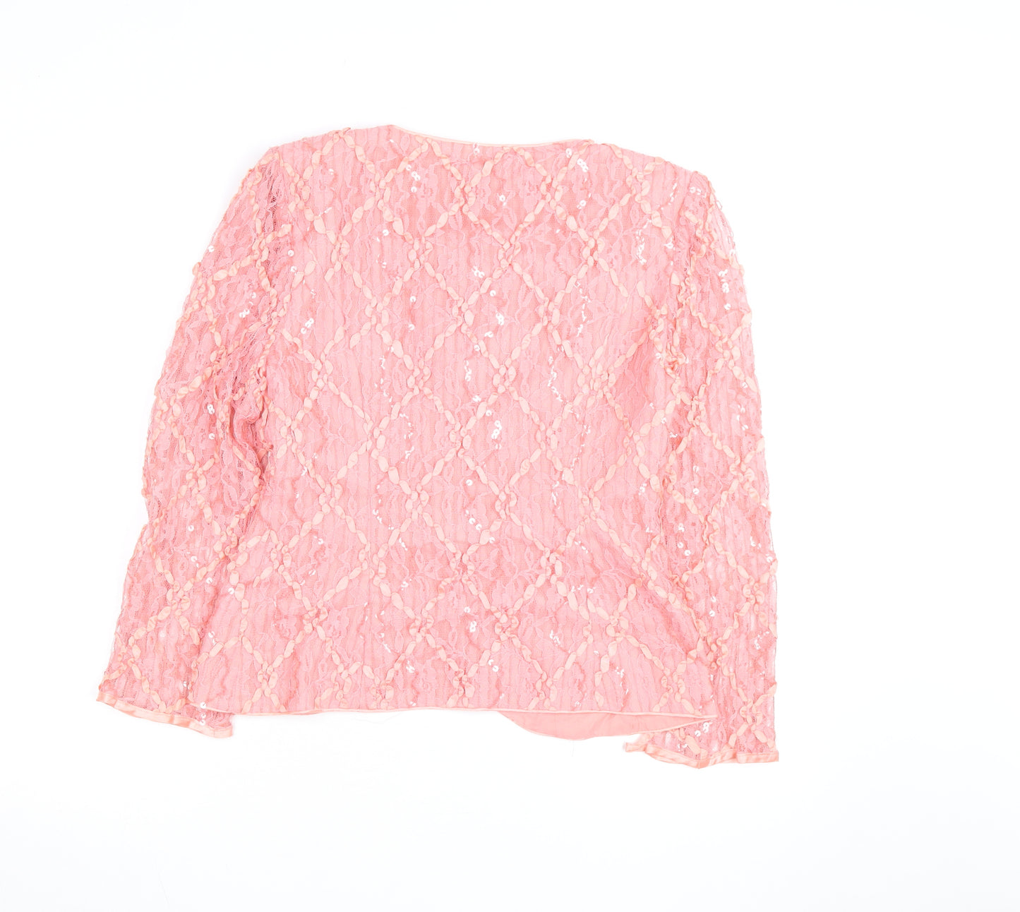 Nancy Neil Women's Pink Lace Sequin Cardigan S Partywear
