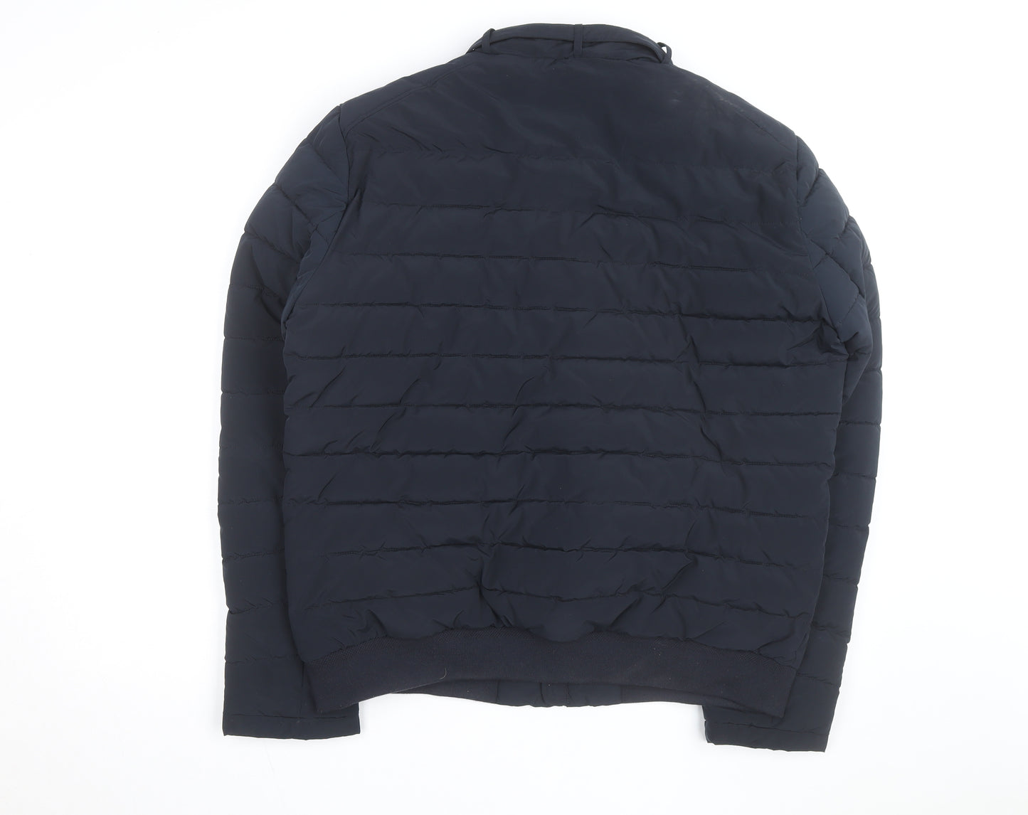 Superdry Men's Blue XL Puffer Jacket Stand-Up Collar Winter Coat