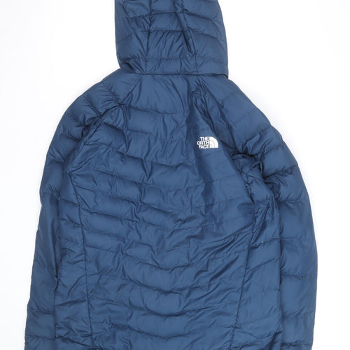 The North Face Men’s Blue L Hooded Puffer Jacket Lightweight Insulated