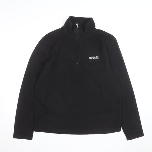 Regatta Men’s Black Fleece 1/4 Zip Pullover Sweatshirt Size L