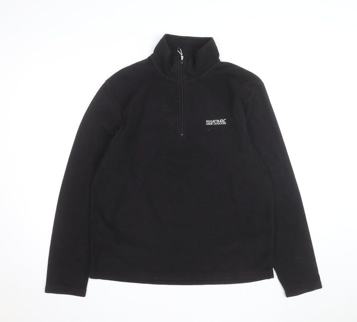 Regatta Men’s Black Fleece 1/4 Zip Pullover Sweatshirt Size L