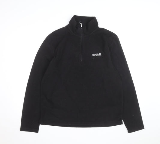 Regatta Men’s Black Fleece 1/4 Zip Pullover Sweatshirt Size L