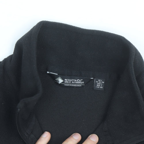 Regatta Men’s Black Fleece 1/4 Zip Pullover Sweatshirt Size L