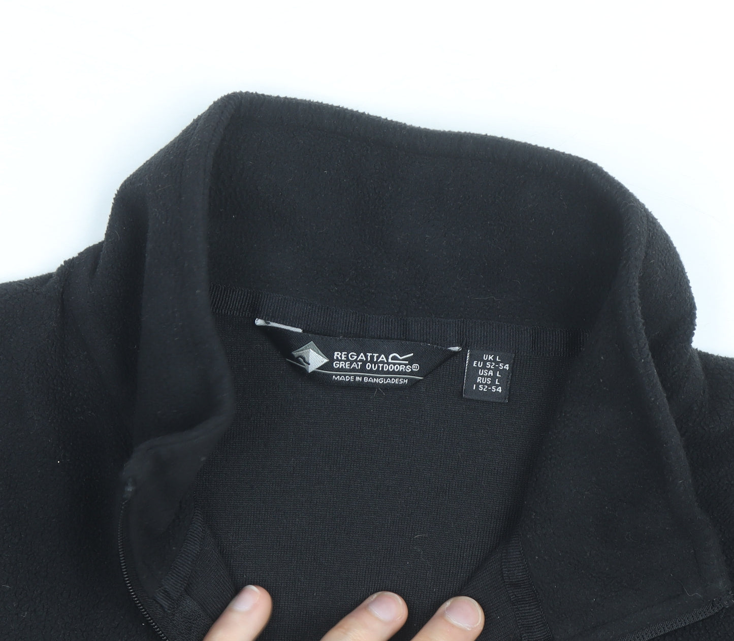 Regatta Men’s Black Fleece 1/4 Zip Pullover Sweatshirt Size L
