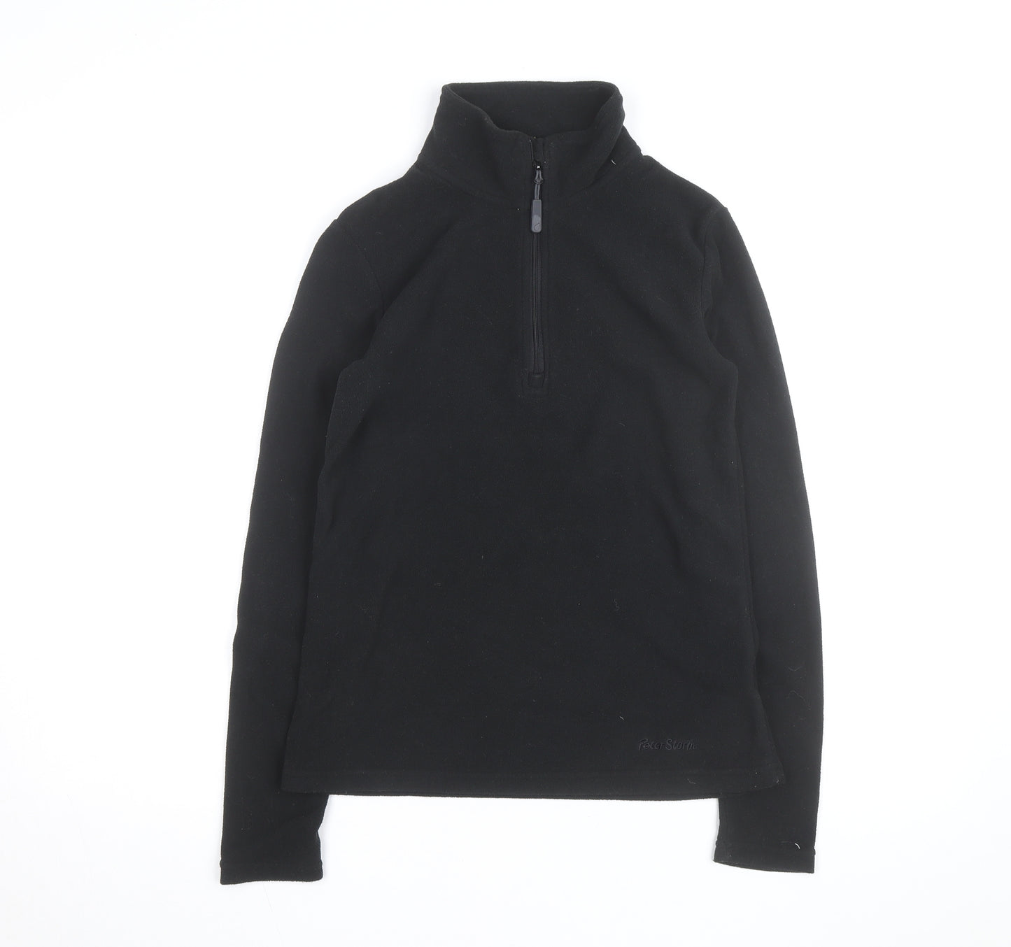 Peter Storm Women’s Black Fleece 1/2 Zip Pullover Sweatshirt Size 8
