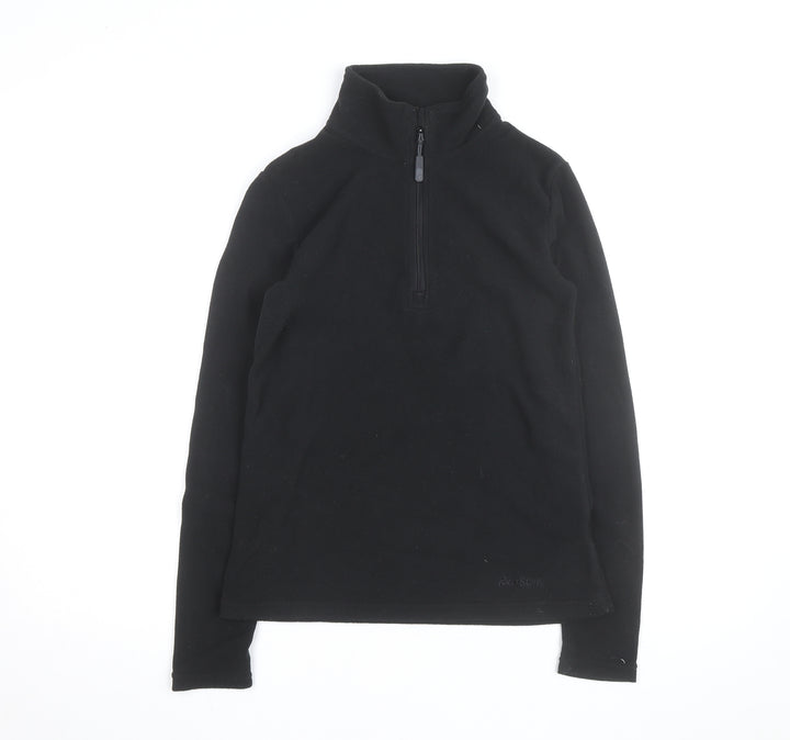 Peter Storm Women’s Black Fleece 1/2 Zip Pullover Sweatshirt Size 8