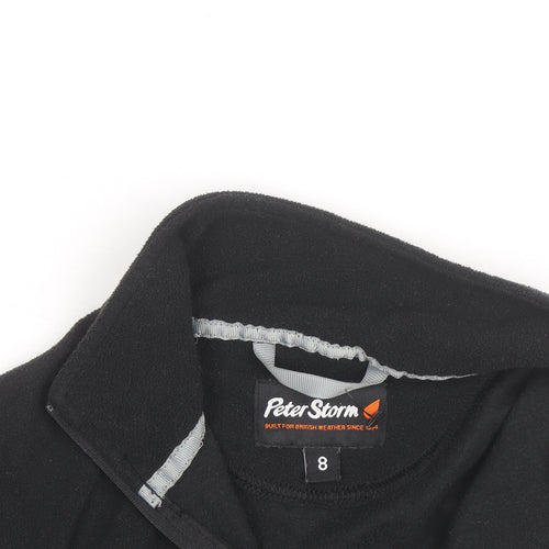 Peter Storm Women’s Black Fleece 1/2 Zip Pullover Sweatshirt Size 8