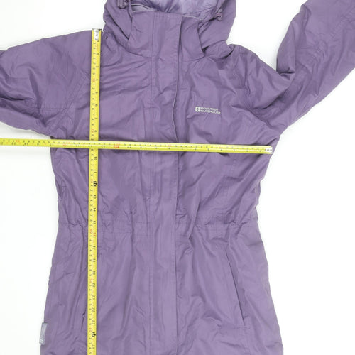 Mountain Warehouse Women’s Purple Waterproof Hooded Parka Jacket Size 8