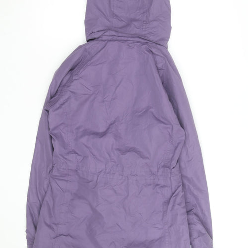 Mountain Warehouse Women’s Purple Waterproof Hooded Parka Jacket Size 8