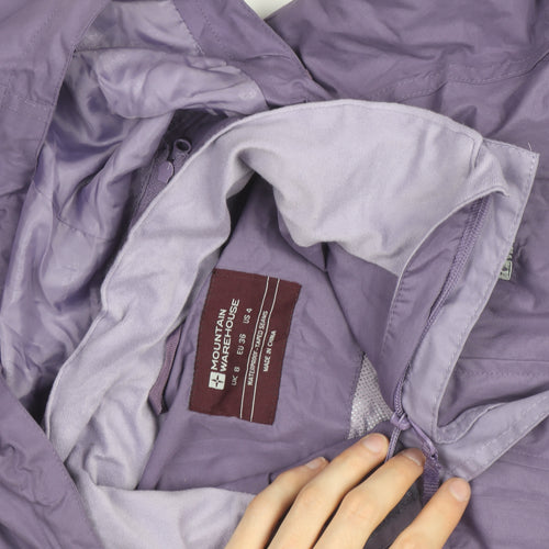 Mountain Warehouse Women’s Purple Waterproof Hooded Parka Jacket Size 8