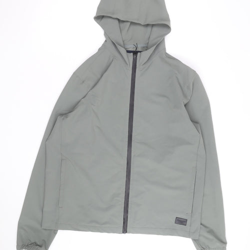 Abercrombie & Fitch Men’s Grey L Hooded Full Zip Windbreaker Jacket