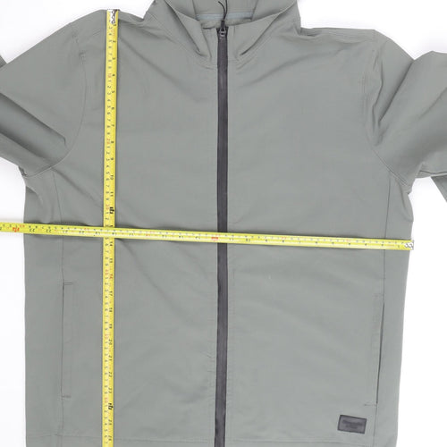 Abercrombie & Fitch Men’s Grey L Hooded Full Zip Windbreaker Jacket