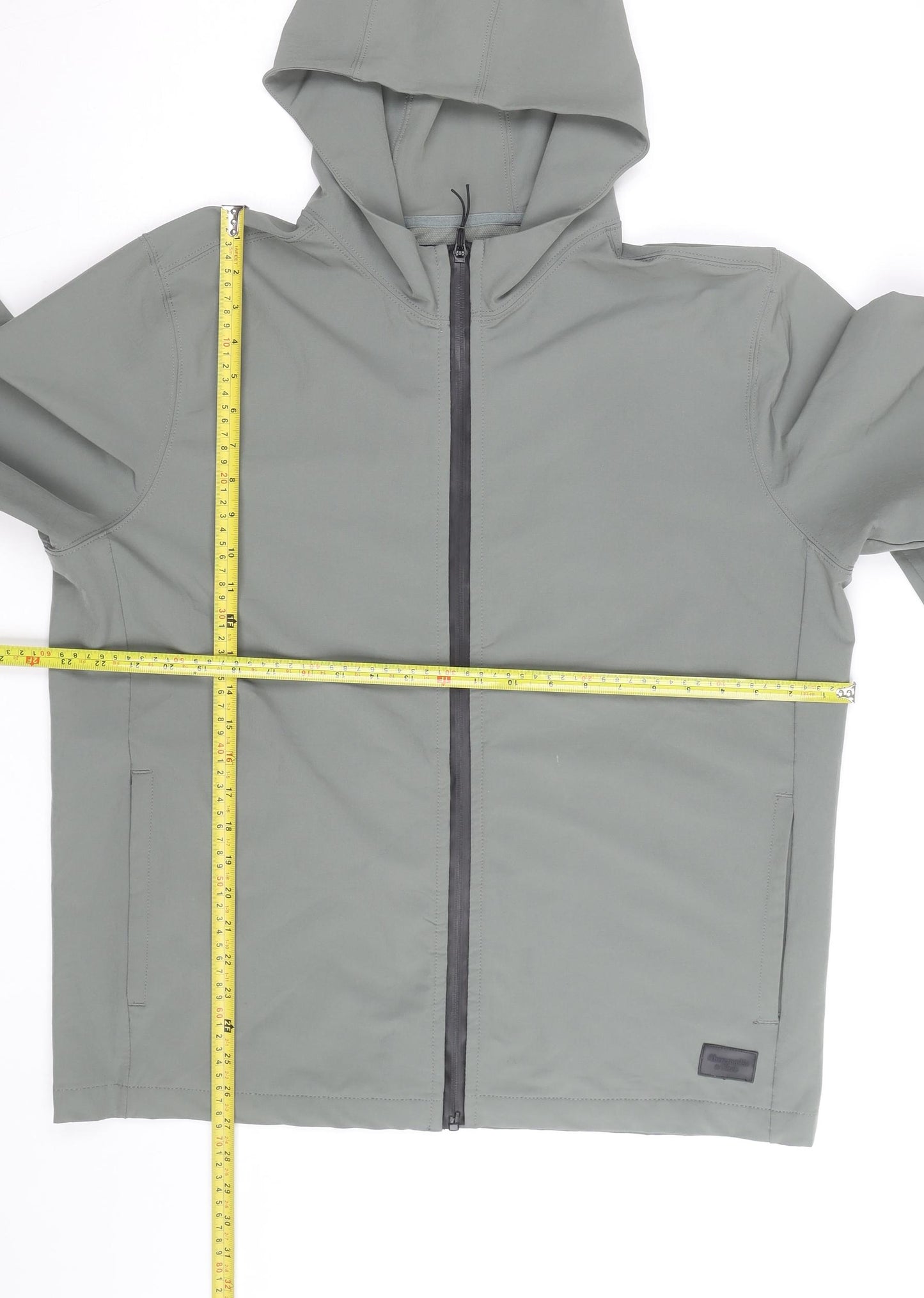 Abercrombie & Fitch Men’s Grey L Hooded Full Zip Windbreaker Jacket