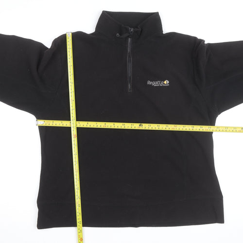 Regatta Womens Black Fleece 1/4 Zip Pullover Sweatshirt Size M