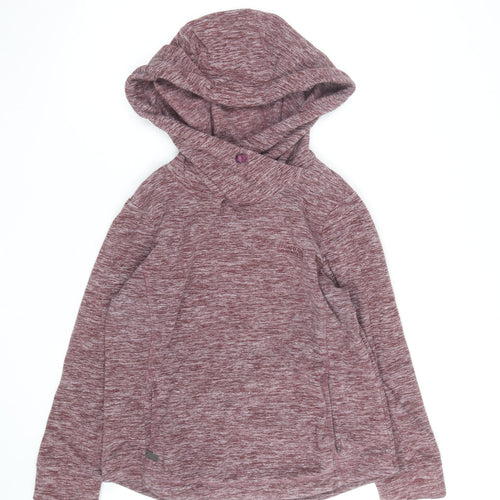 Regatta Womens Burgundy Hooded Pullover Hoodie UK 12 Polyester Blend