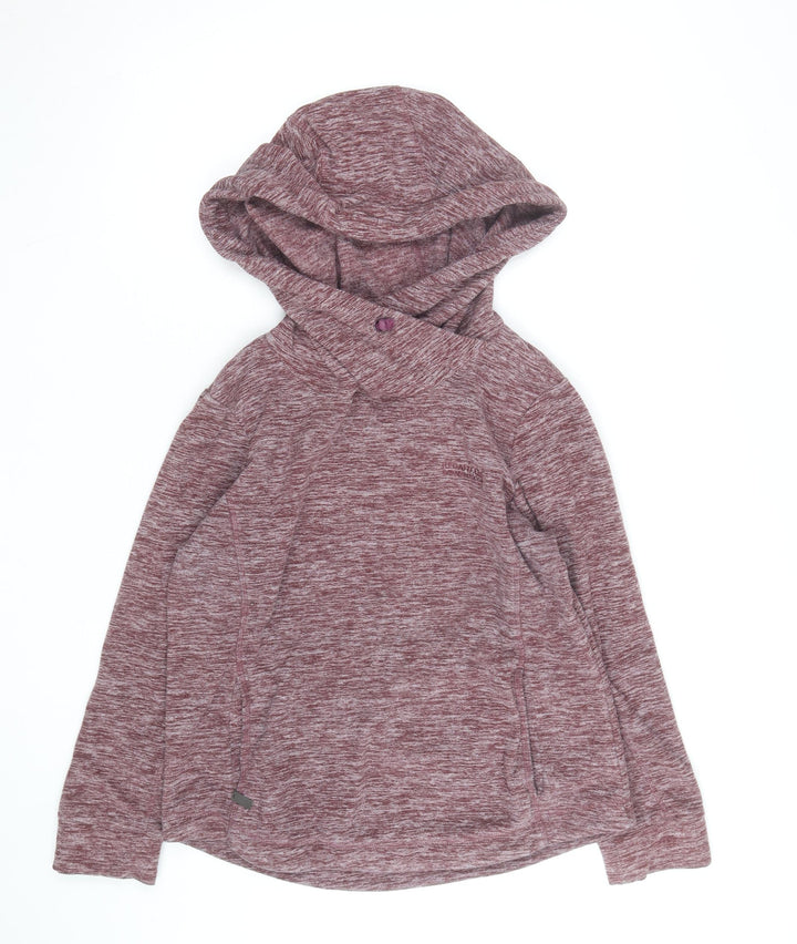 Regatta Womens Burgundy Hooded Pullover Hoodie UK 12 Polyester Blend