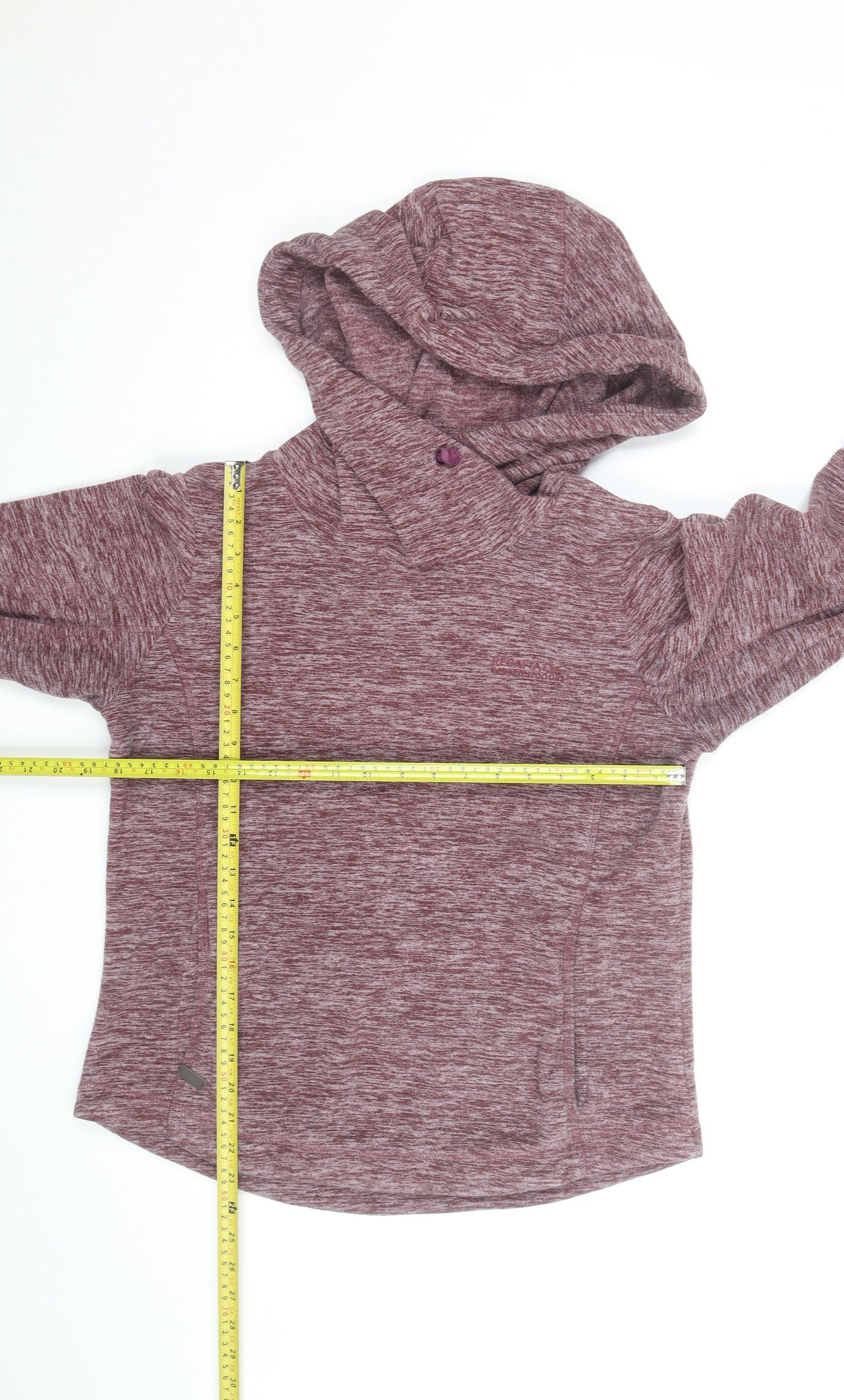 Regatta Womens Burgundy Hooded Pullover Hoodie UK 12 Polyester Blend