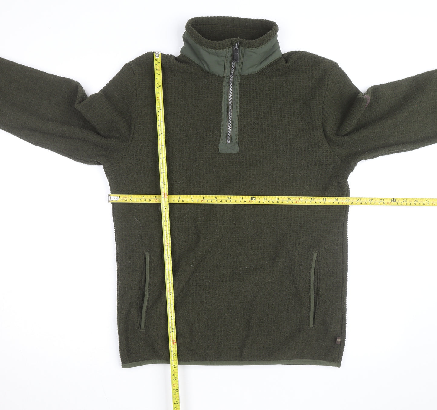 Regatta Men's Green Fleece 1/4 Zip Pullover Sweatshirt M Outdoor Hiking