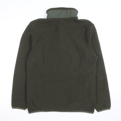 Regatta Men's Green Fleece 1/4 Zip Pullover Sweatshirt M Outdoor Hiking