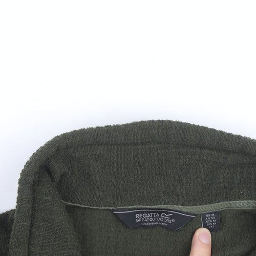 Regatta Men's Green Fleece 1/4 Zip Pullover Sweatshirt M Outdoor Hiking