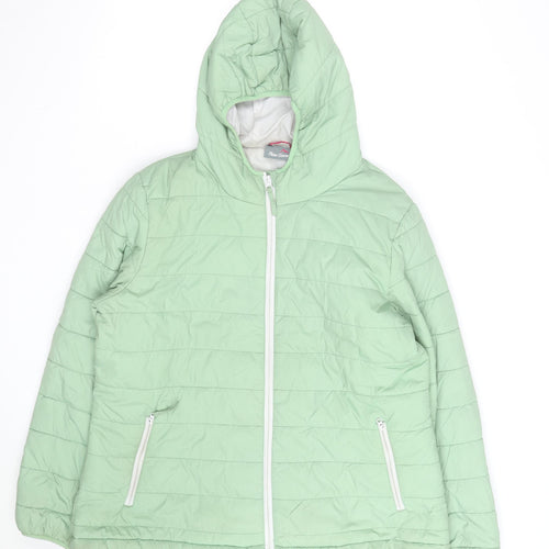 Peter Storm Women's Green Hooded Puffer Jacket Size 18