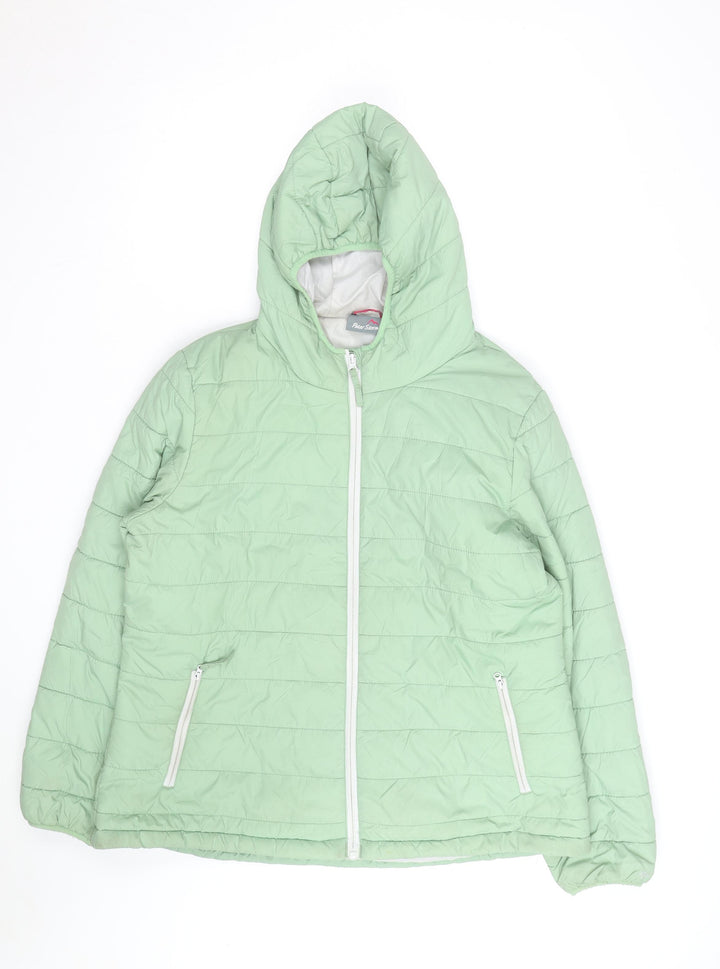 Peter Storm Women's Green Hooded Puffer Jacket Size 18