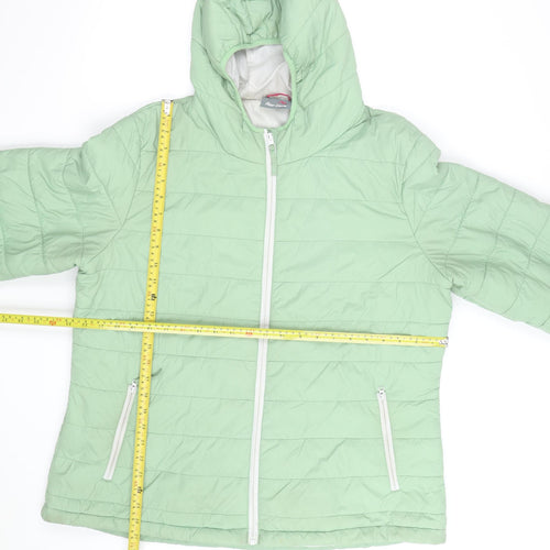 Peter Storm Women's Green Hooded Puffer Jacket Size 18